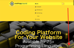 オンラインコーディングサイト　codingground