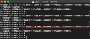 docker rm