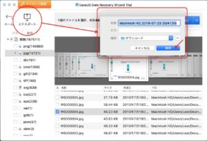 EaseUS Data Recovery Wizard for Mac　インポート