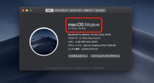 Mojave10.14.6 追加　バージョン確認