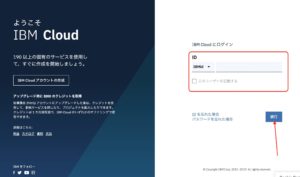 IBM Cloud　ログイン