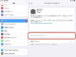 iOS12.4.1　アップロードとインストール