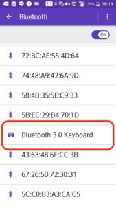Bluetooth3.0 Keyboard　一覧表示