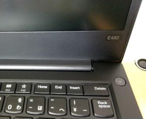 ThinkPad E480　電源ボタン