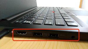 Lenovoの「ThinkPad E480」　HDMIとか