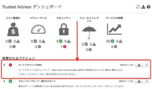 AWS Trusted Advisor　エラー