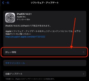 iPadOS 14.0.1　詳しい情報