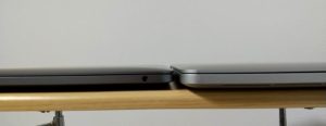 2020年モデル13インチMacBook Pro　2015年比較　厚み