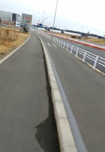 羽田空港自転車でいく　自電車専用道路