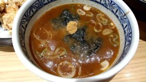 三田製麺所とりからつけ麺　スープ