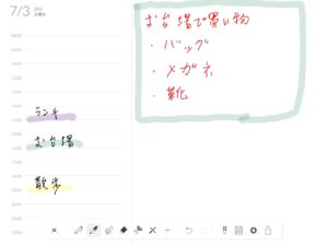 Planner for iPad　書き込み