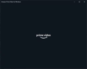 Amazon Prime Video for windows　起動