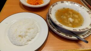 鶏ササミと大麦のスープ　サイゼリヤ　スモールライス
