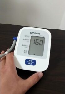 オムロン上腕式血圧計「HEM-7210」　測定開始