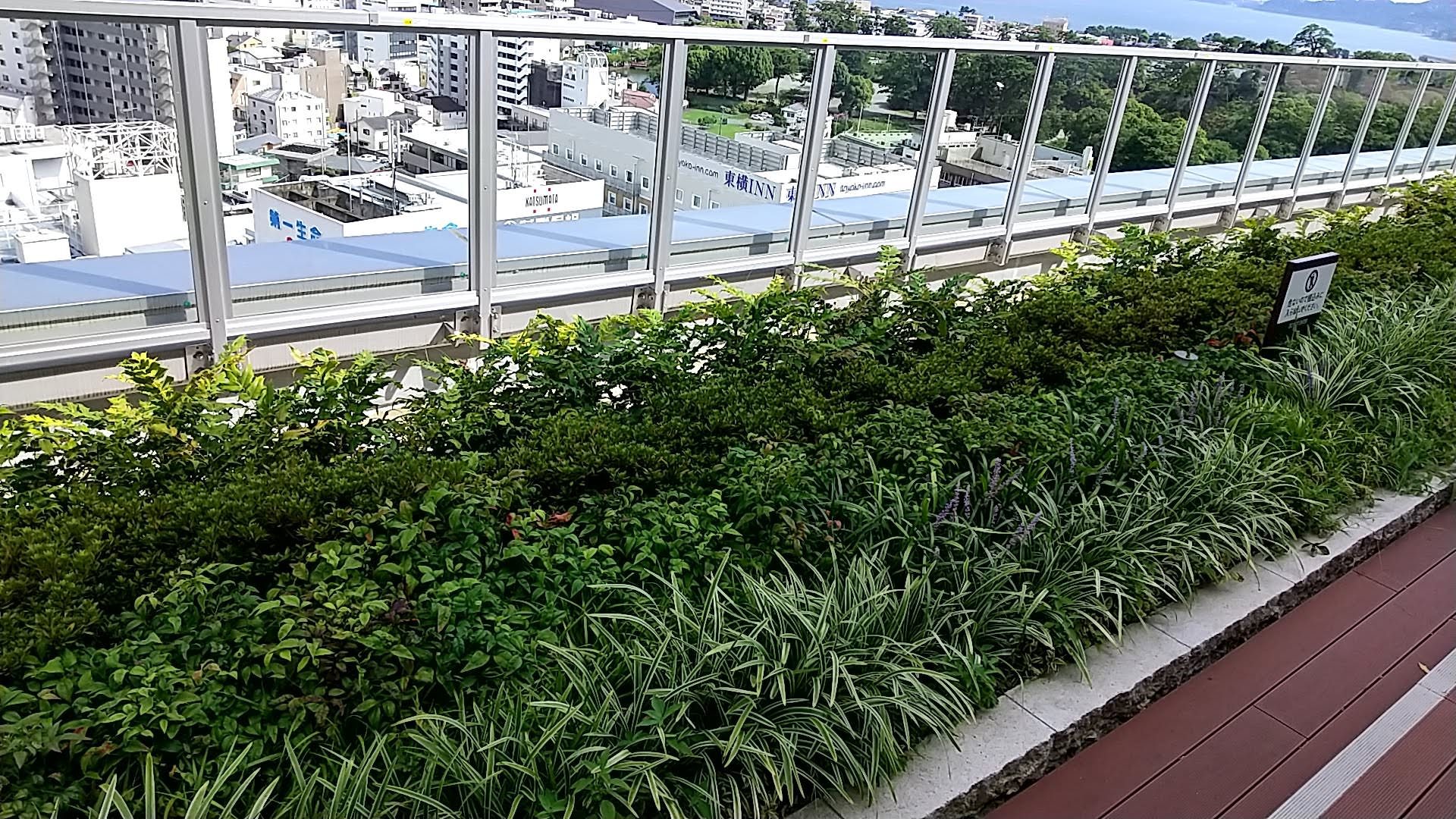 ミナカ小田原　展望足湯庭園　緑豊か