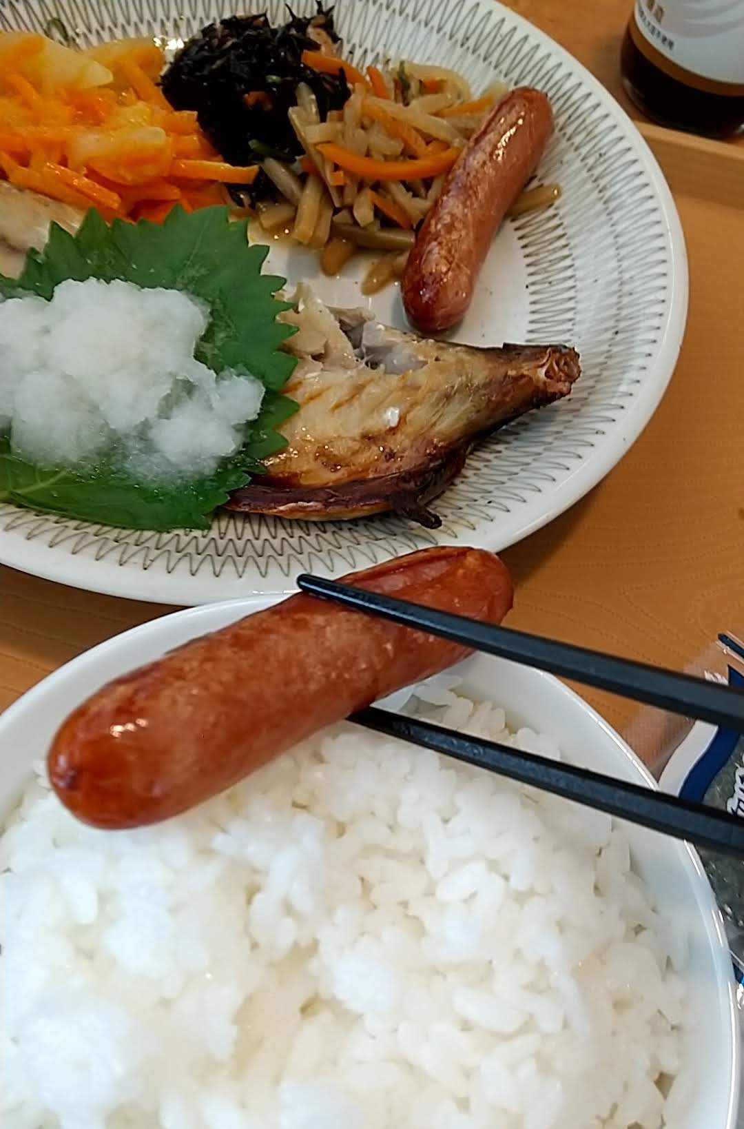 ジョナサン　三陸産 金華さばの塩焼き朝食　ソーセージとご飯