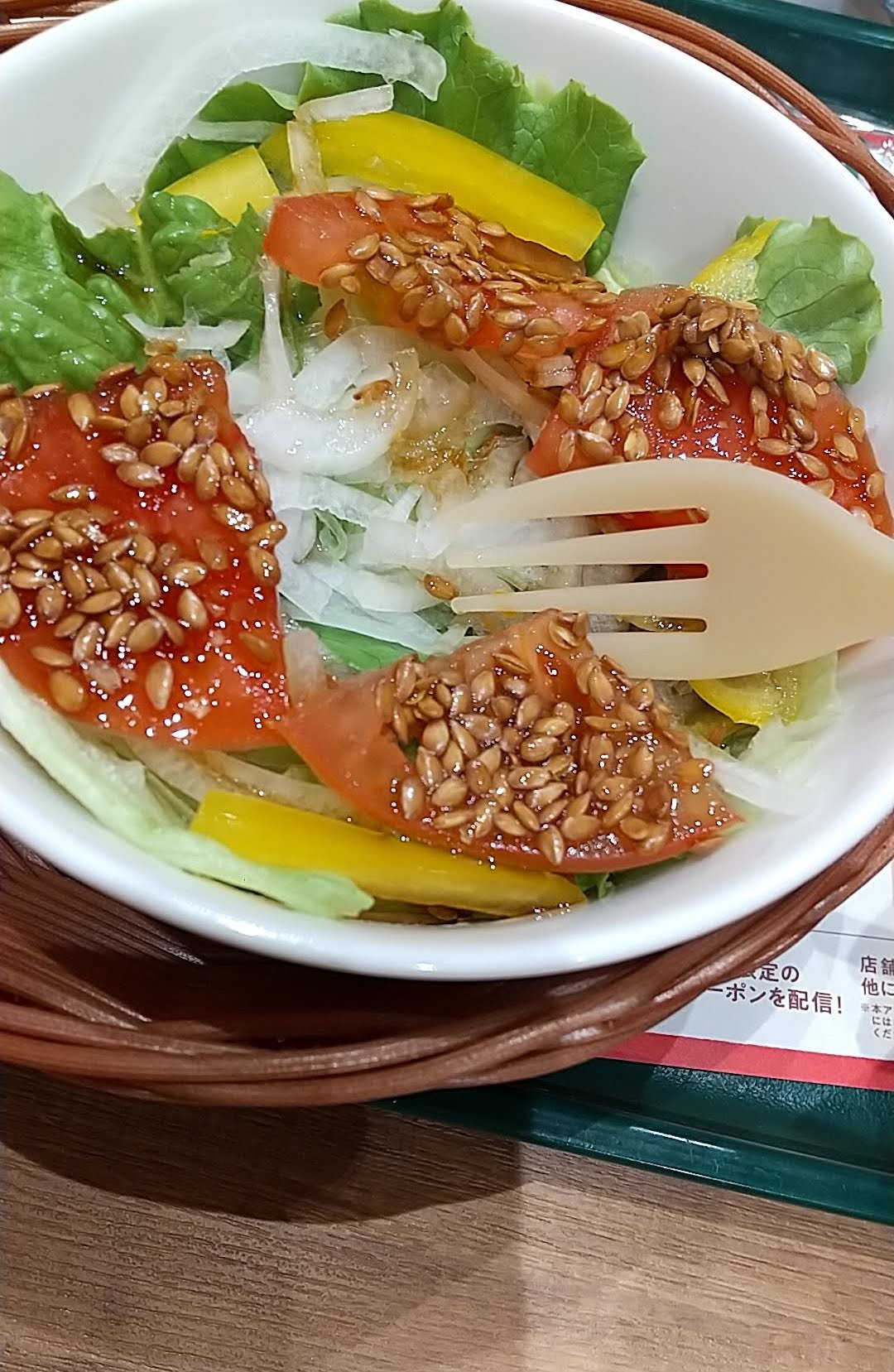 モスバーガー菜摘　テリヤキチキン　サラダ　減塩