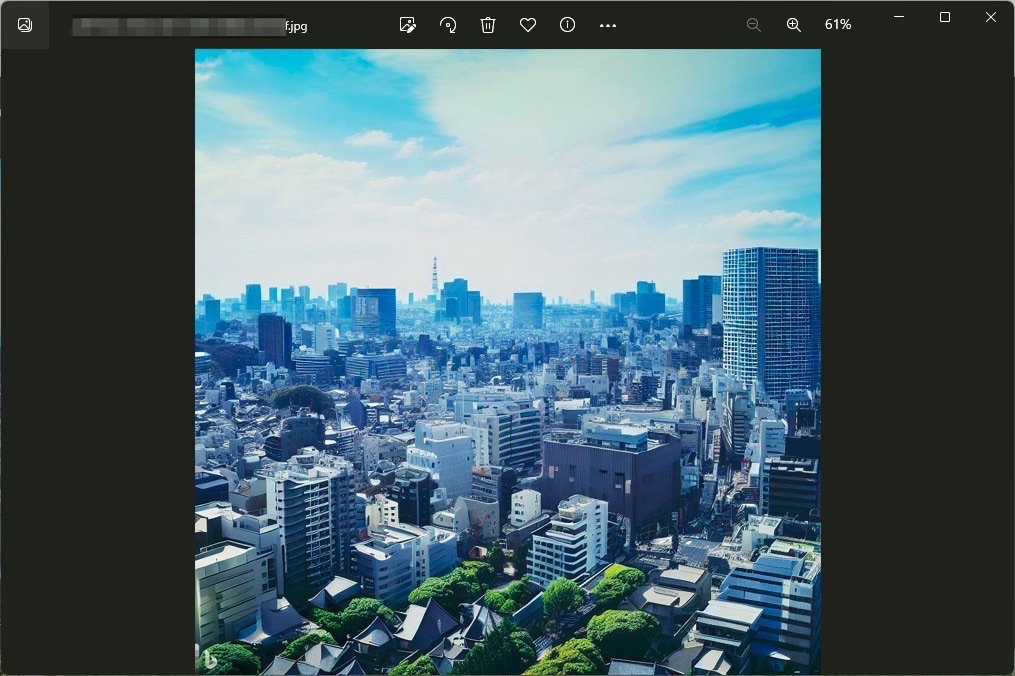 Microsoft Bing　AI画像作成　ダウンロード後
