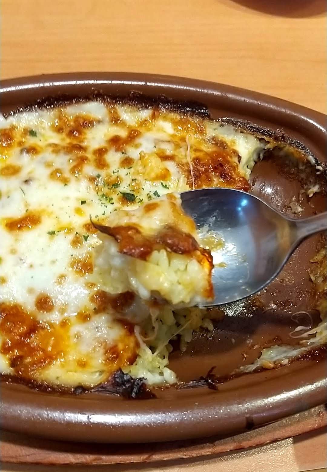 サイゼリヤ　チーズたっぷりのミラノ風ドリア　チーズ増し