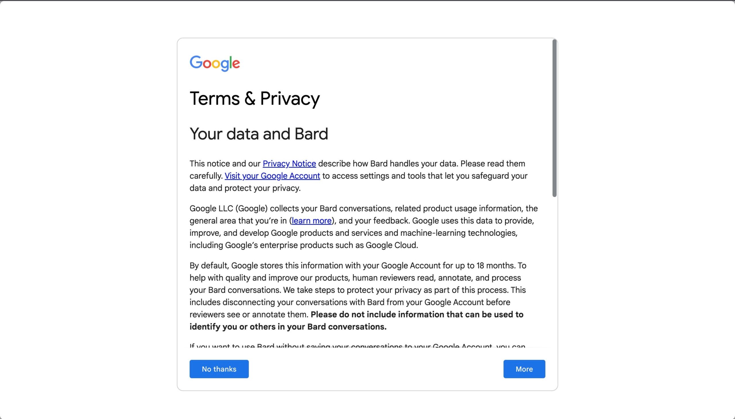 Google Bard　順番待ちリスト登録　使用可能　プライバシーポリシー