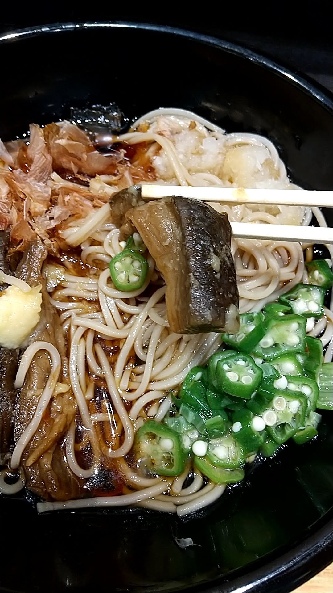 小諸そば　揚げ茄子おろしそば　揚げ茄子