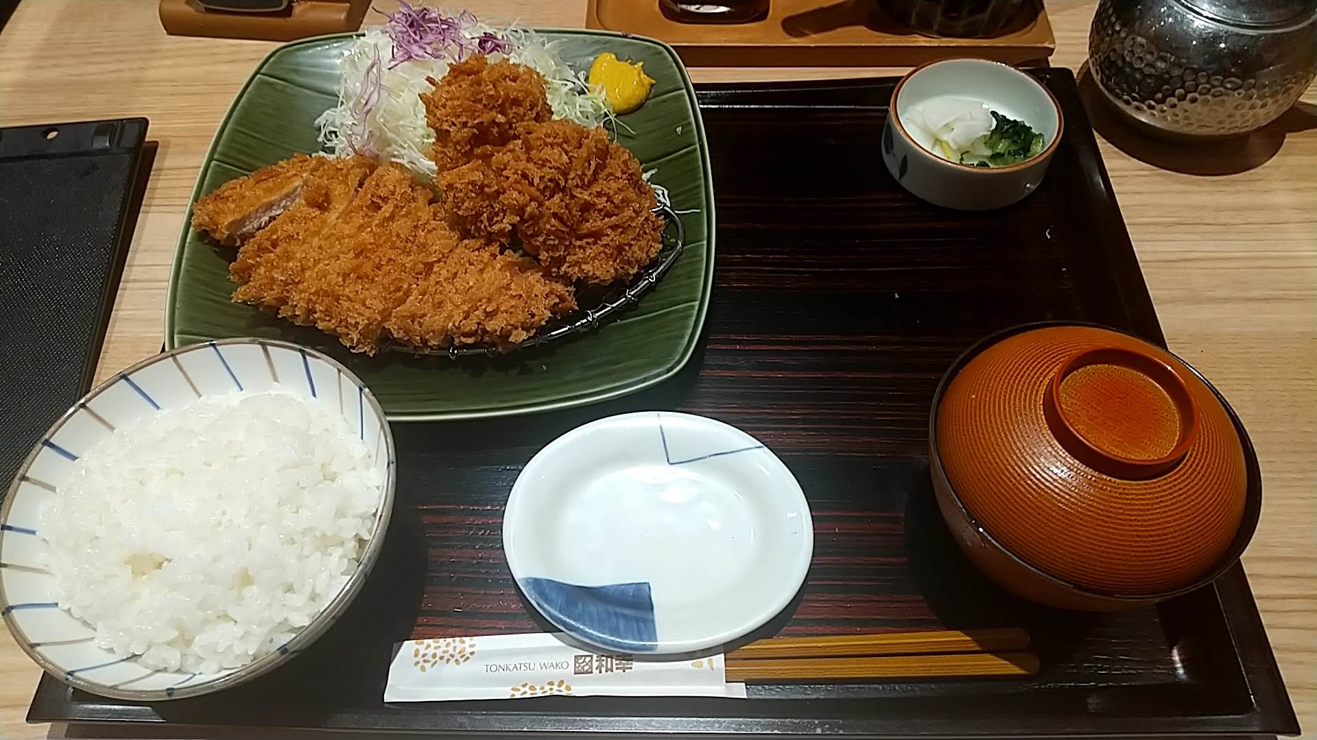 とんかつ和幸　ひれロース盛合せ御飯　注文