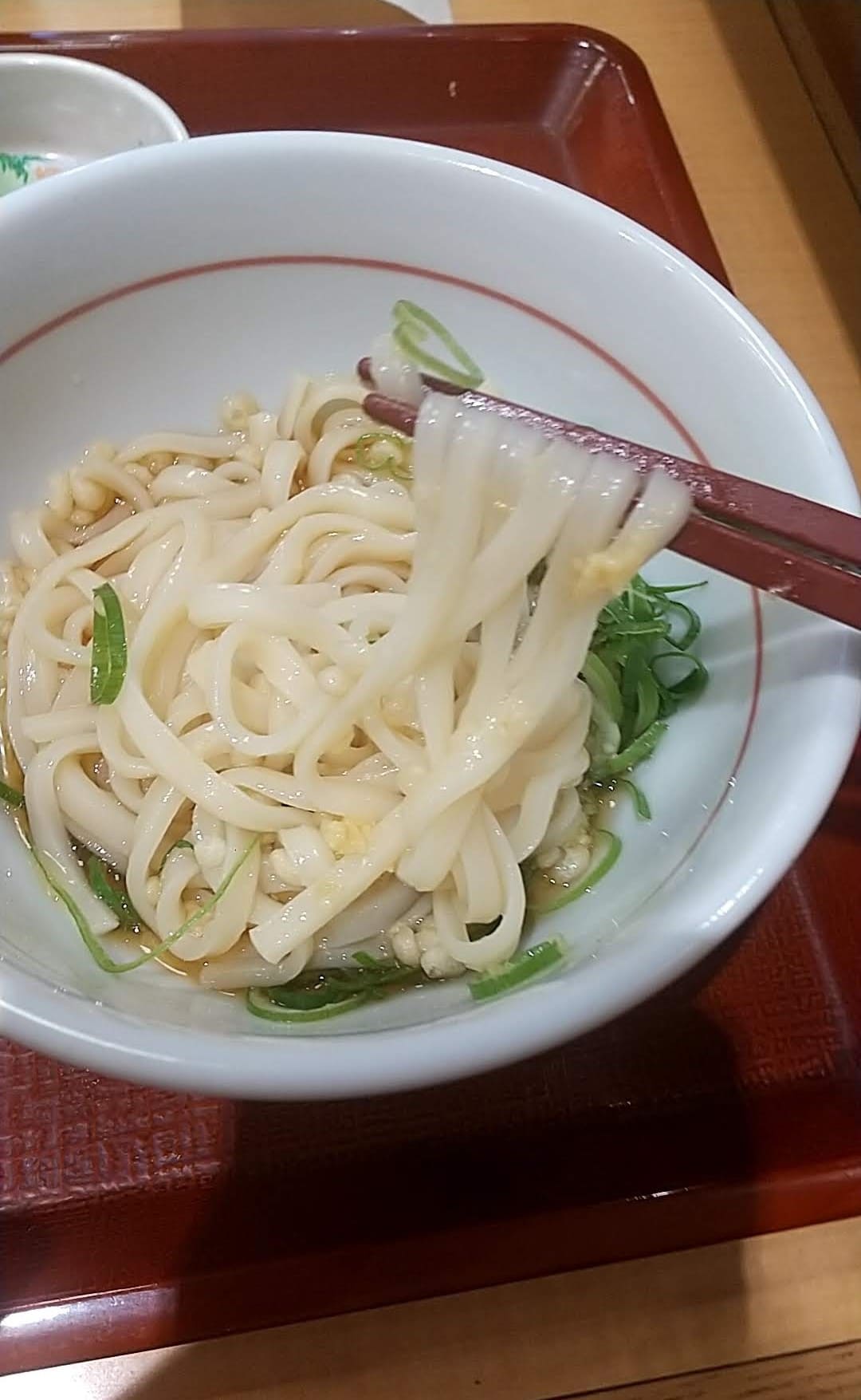 なか卯　レバニラ親子丼　うどん食べる