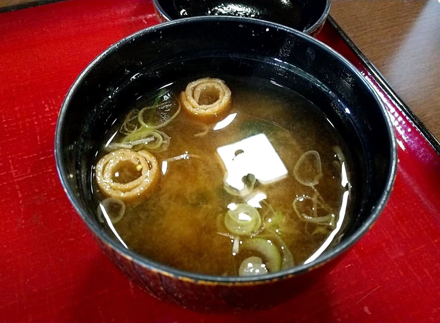 小菅の湯　生わさび丼　味噌汁