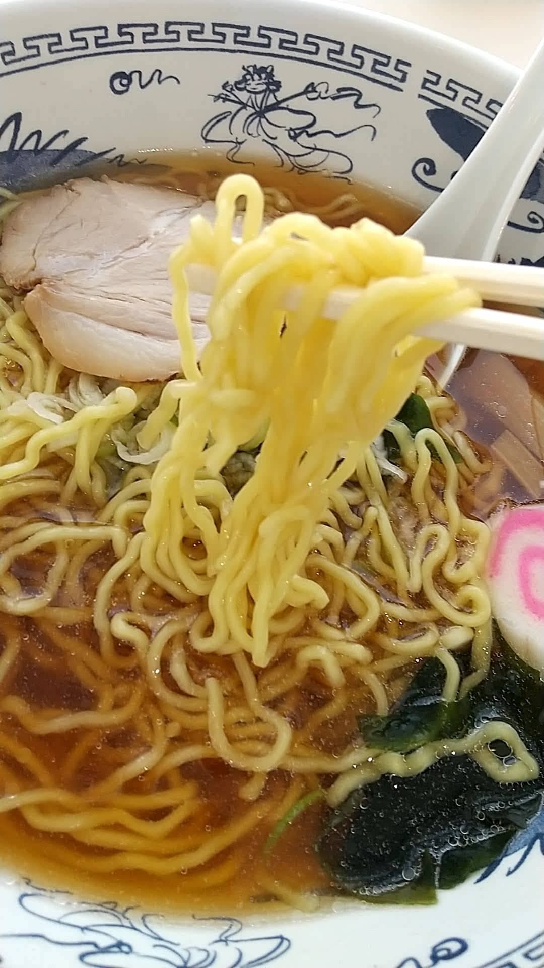 鮫洲運転免許試験場　食堂　醤油ラーメン　麺