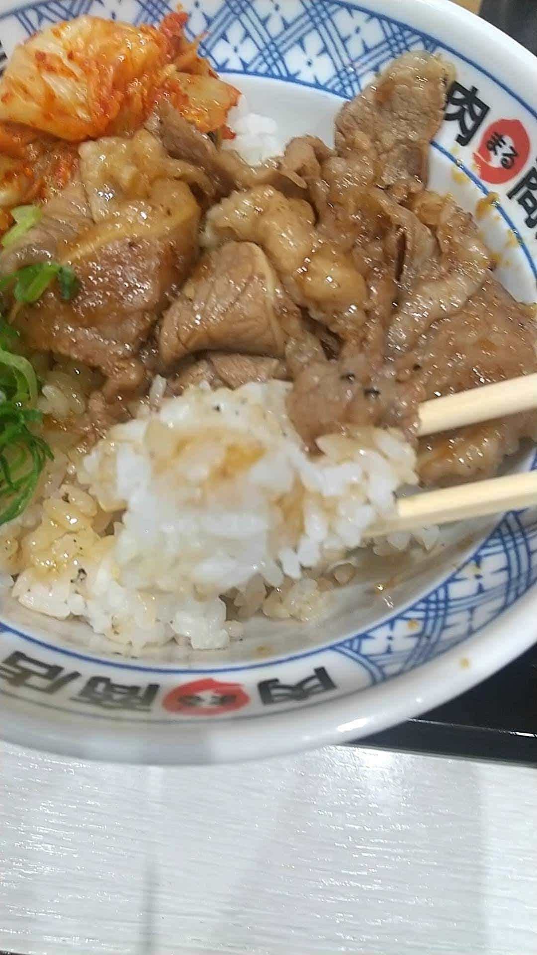 肉丸商店　トレッサ横浜店　肉丸セット 牛カルビ丼　ご飯