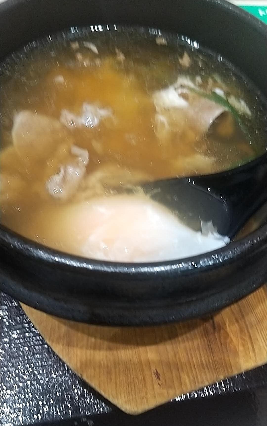 肉丸商店　トレッサ横浜店　肉丸セット 牛カルビ丼　肉吸い　生卵