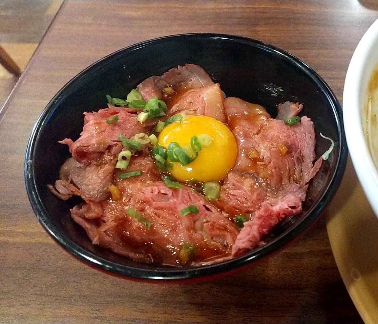 ジョナサン　カレー南蛮うどん＋ミニローストビーフご飯　卵