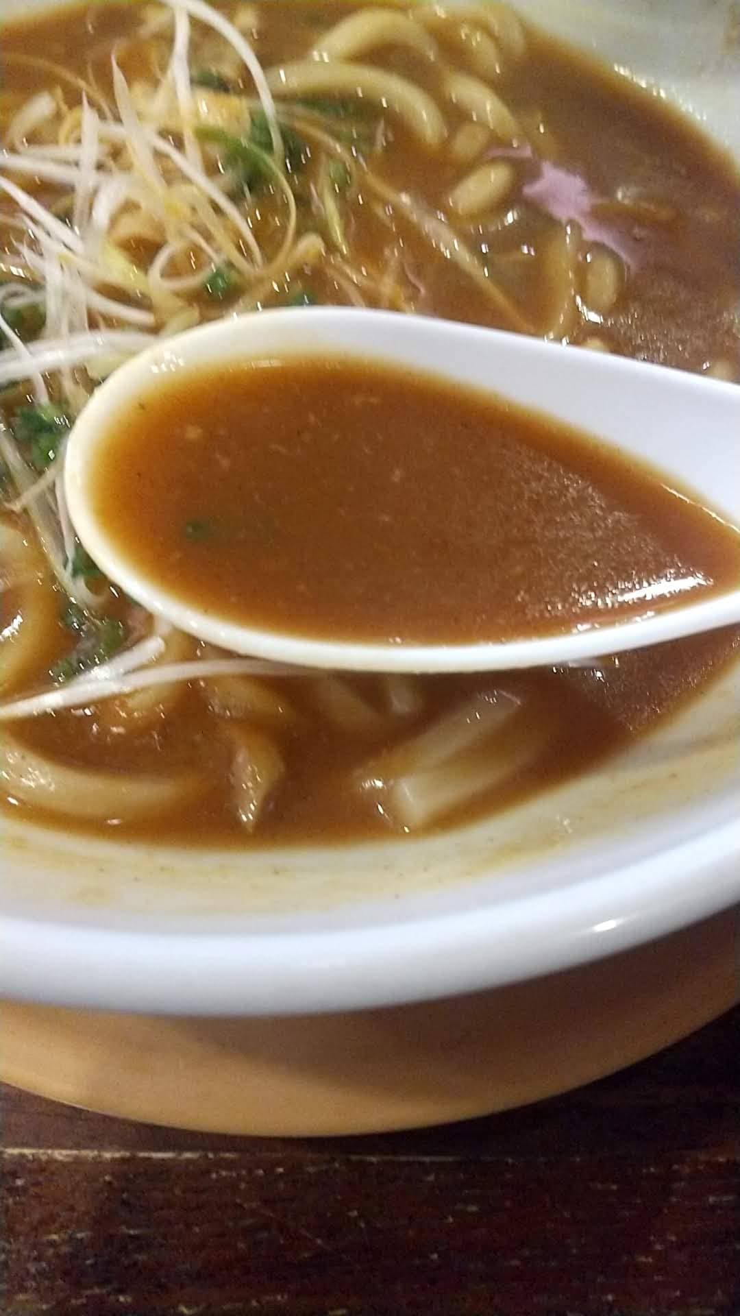 ジョナサン　カレー南蛮うどん＋ミニローストビーフご飯　スープ