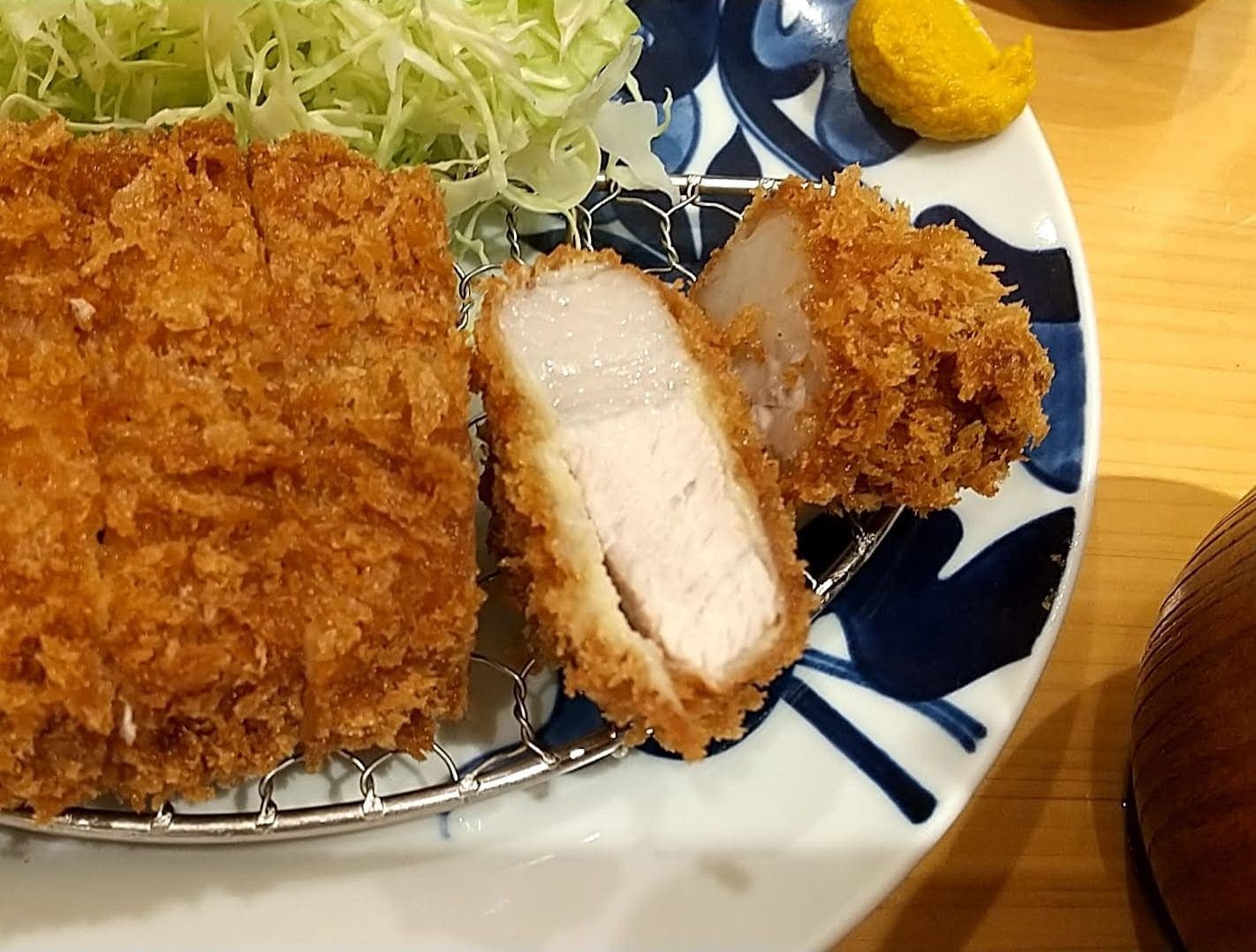 とんかつ寿々木　ロースかつ定食　赤身・脂身