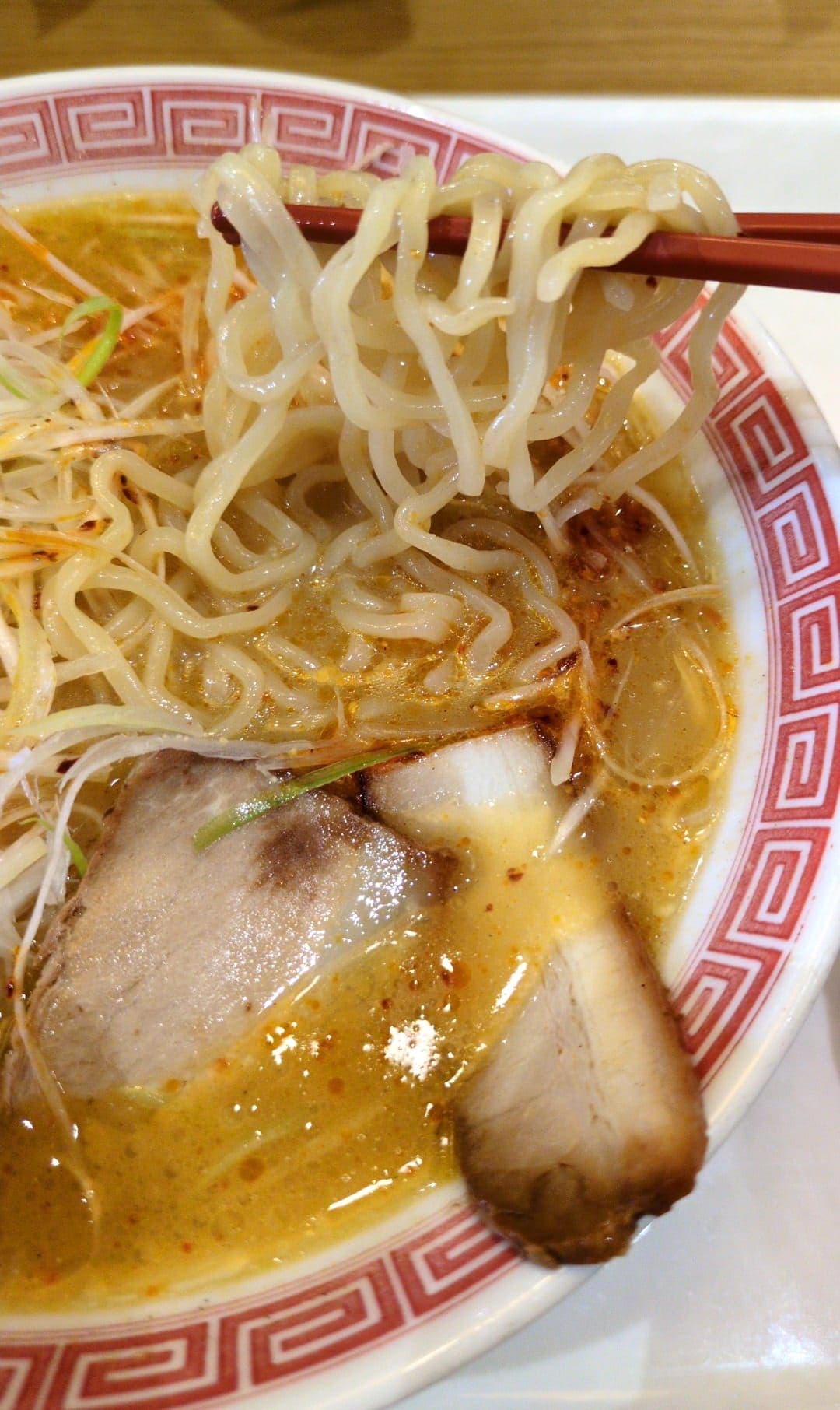 幸楽苑　味噌ねぎらーめん　麺