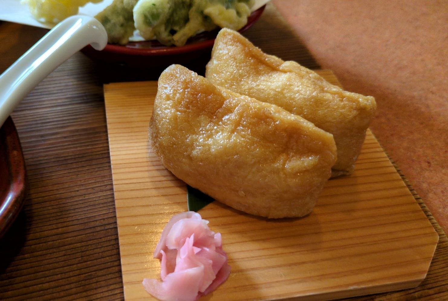 天山湯治郷　楽天　食事　うどん　いなり