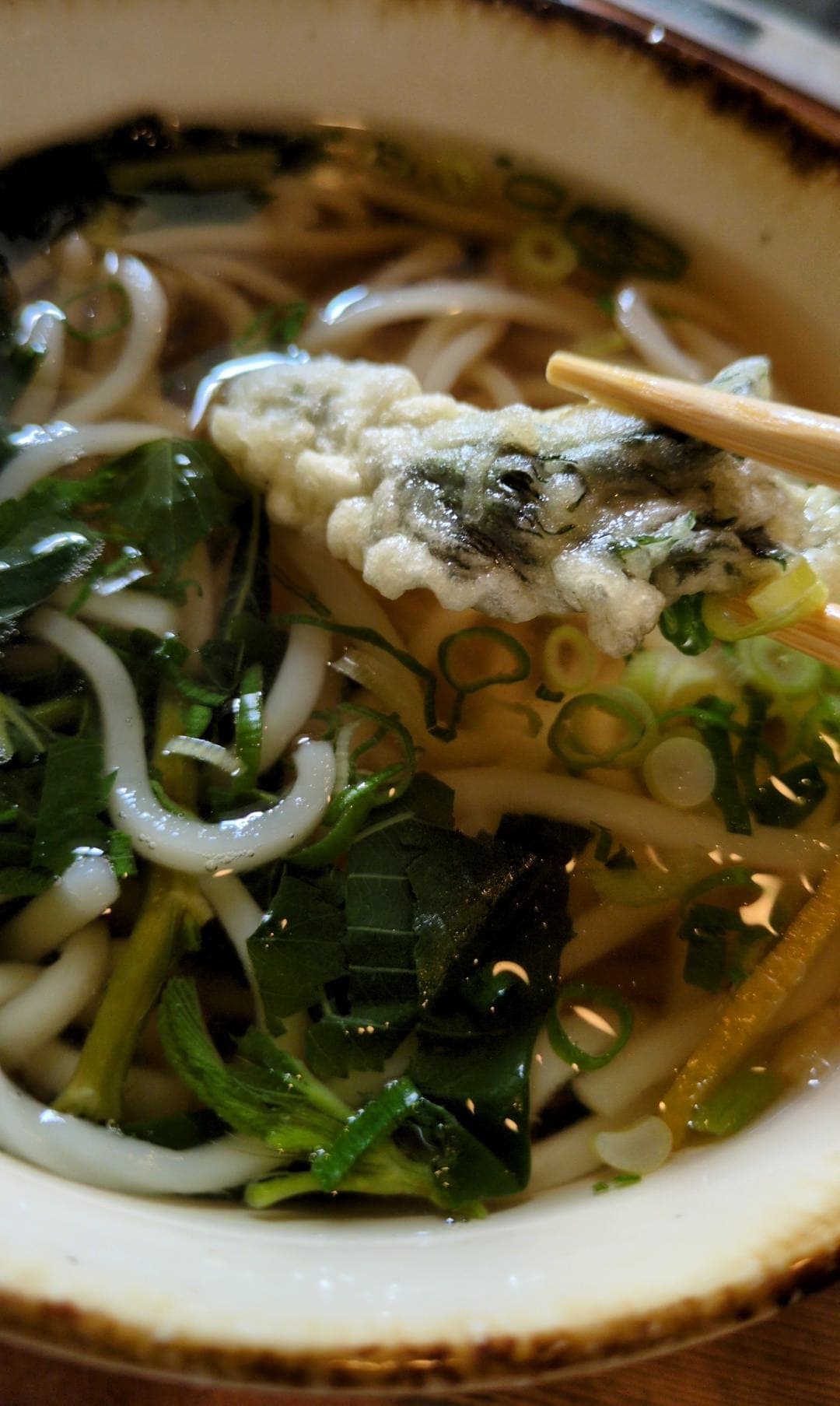 天山湯治郷　楽天　食事　うどん　天ぷらと