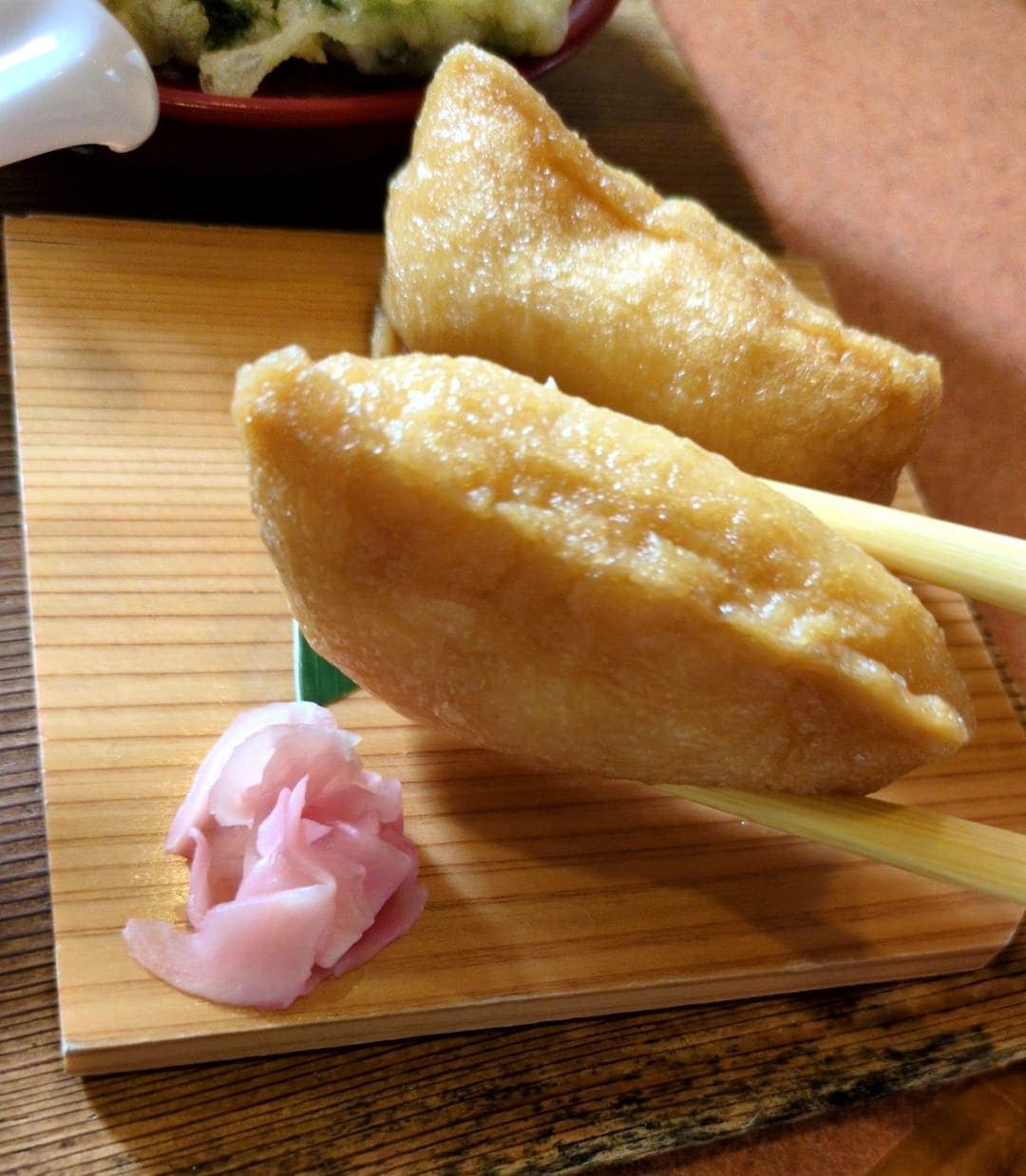 天山湯治郷　楽天　食事　うどん　いなり寿司