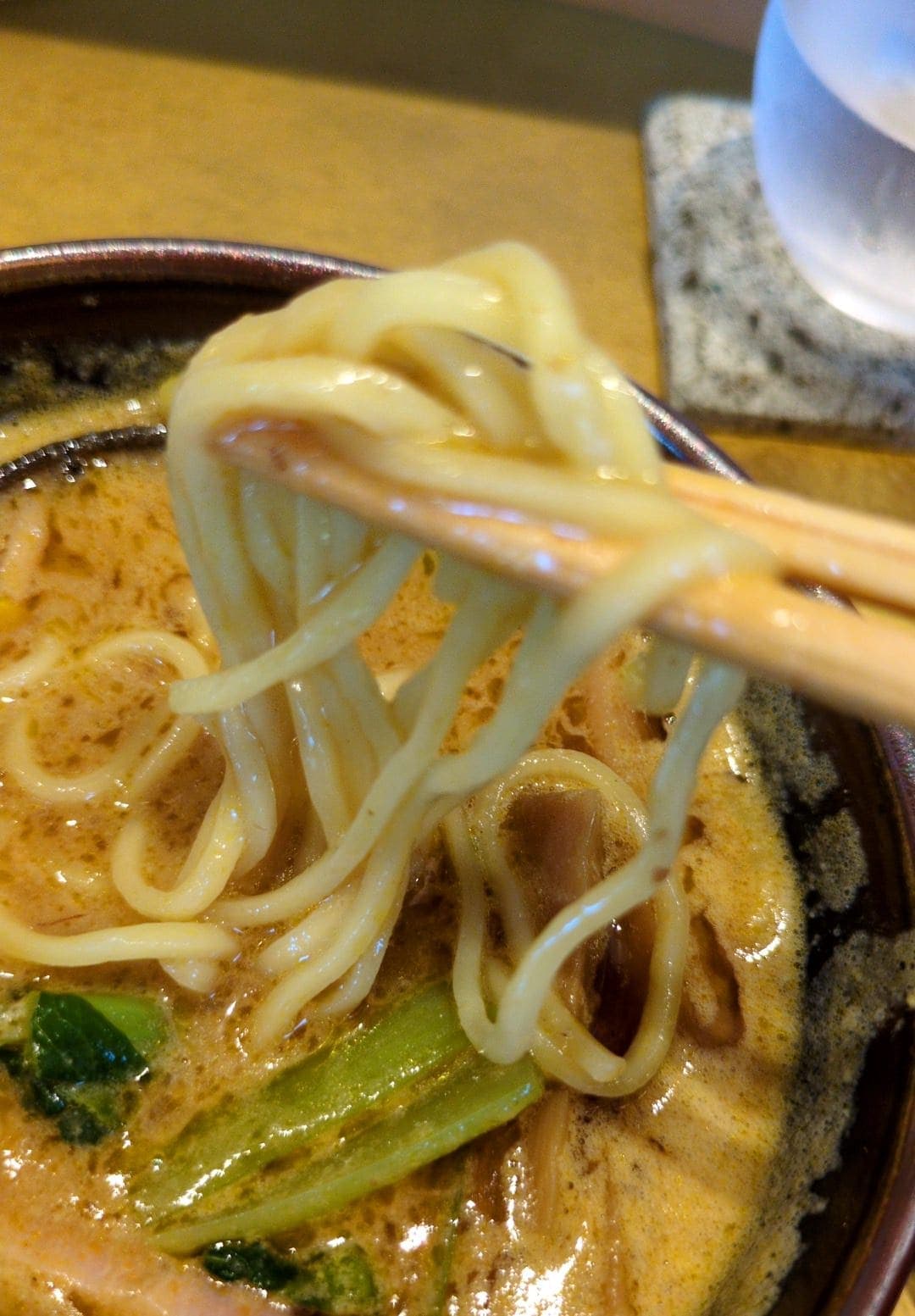 麺屋 梅ノ木　ミニ味噌ラーメンの麺