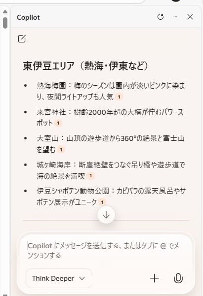 PC版Edge Copilot Deeper回答２