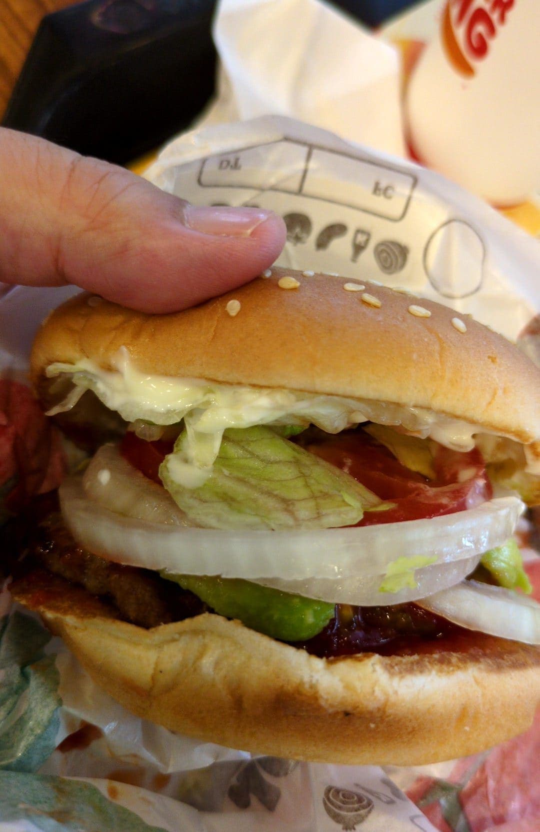 バーガーキング　アボカドワッパーJr.セット　食べる３