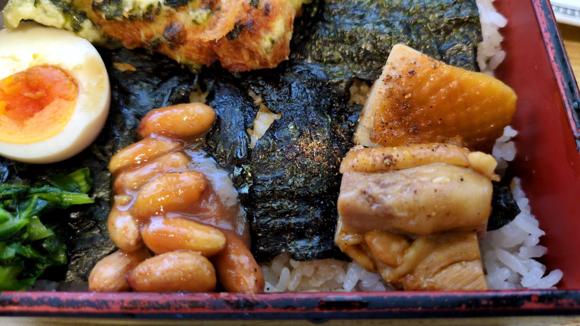 レストランみなと食堂　極海苔弁定食　鶏もも