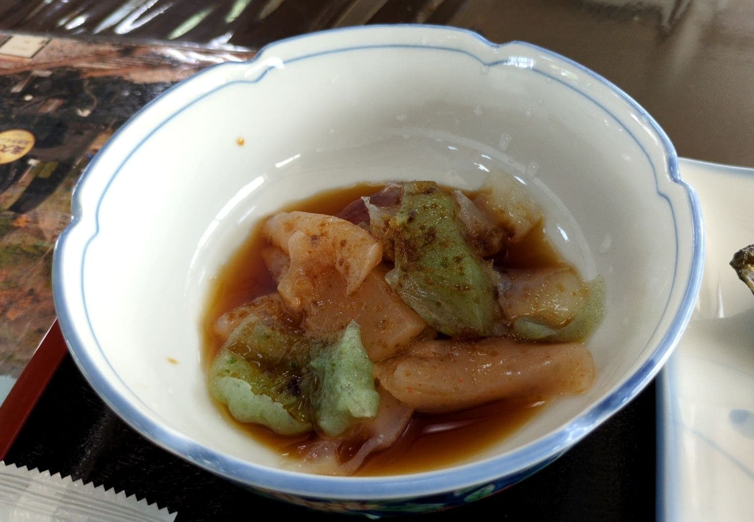 多喜乃家 菊池みやげ店　あゆ定食　こんにゃく
