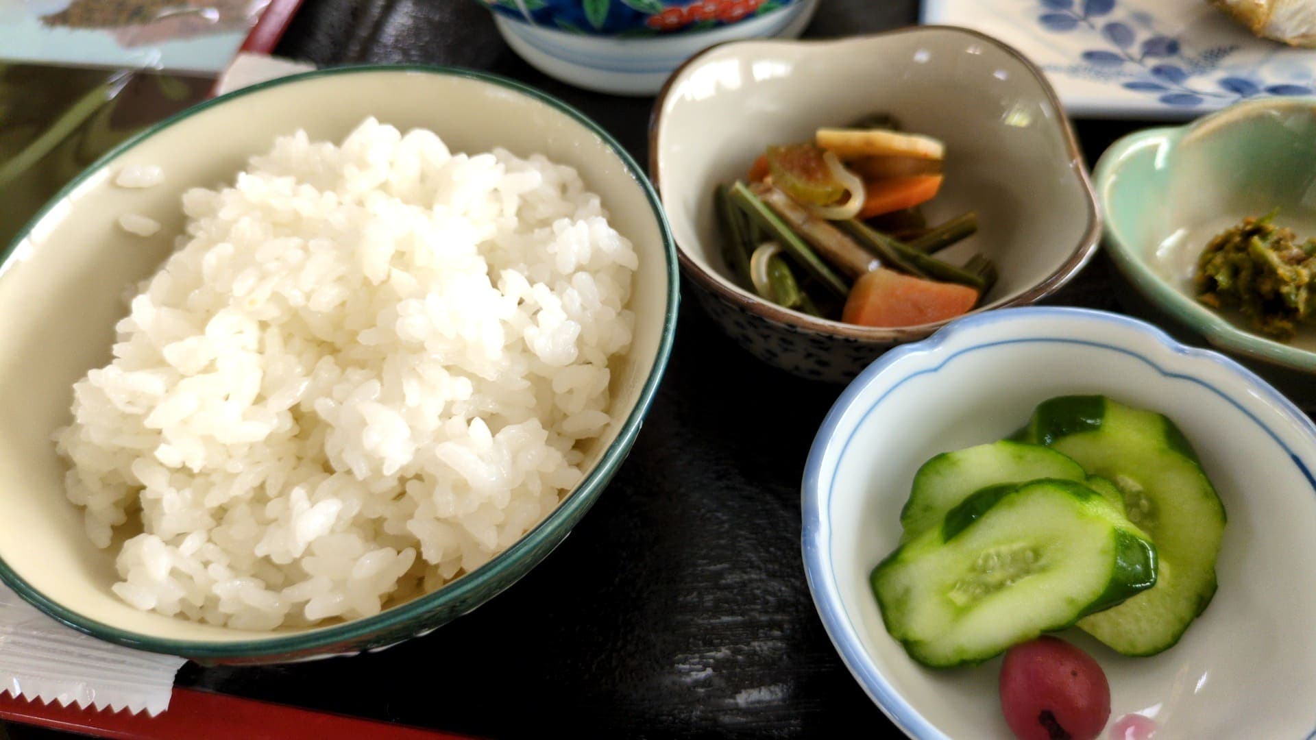 多喜乃家 菊池みやげ店　あゆ定食　小鉢など
