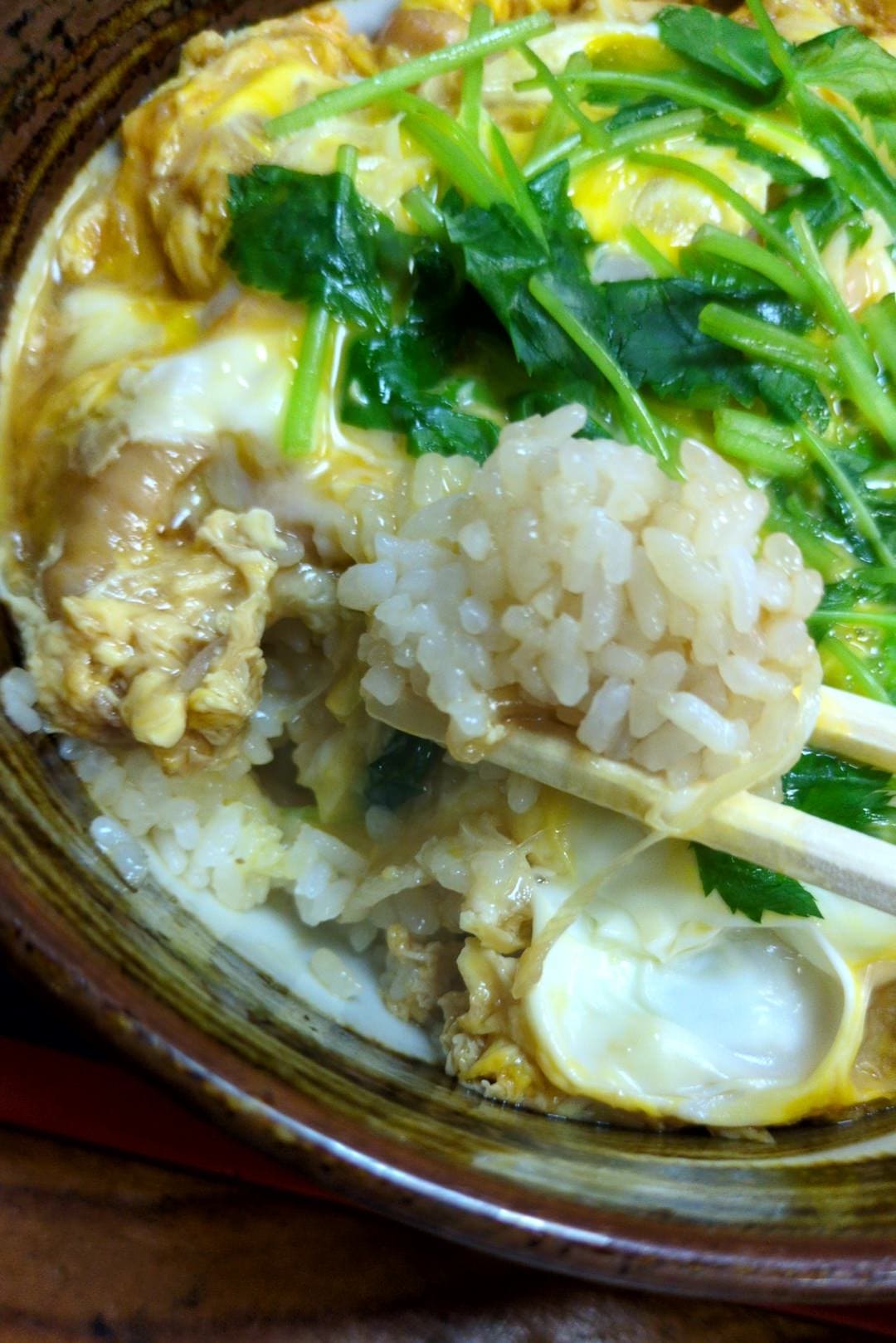 鈴乃家 親子丼 食べる3