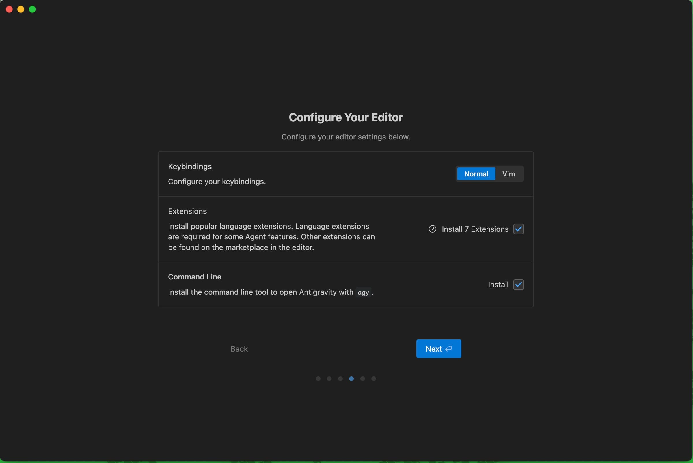 Mac用Google Antigravity　残りの設定