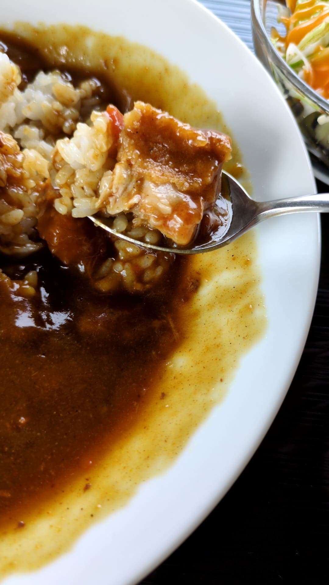 箱根 湖尻茶屋 カツカレー食べる ボリューミー