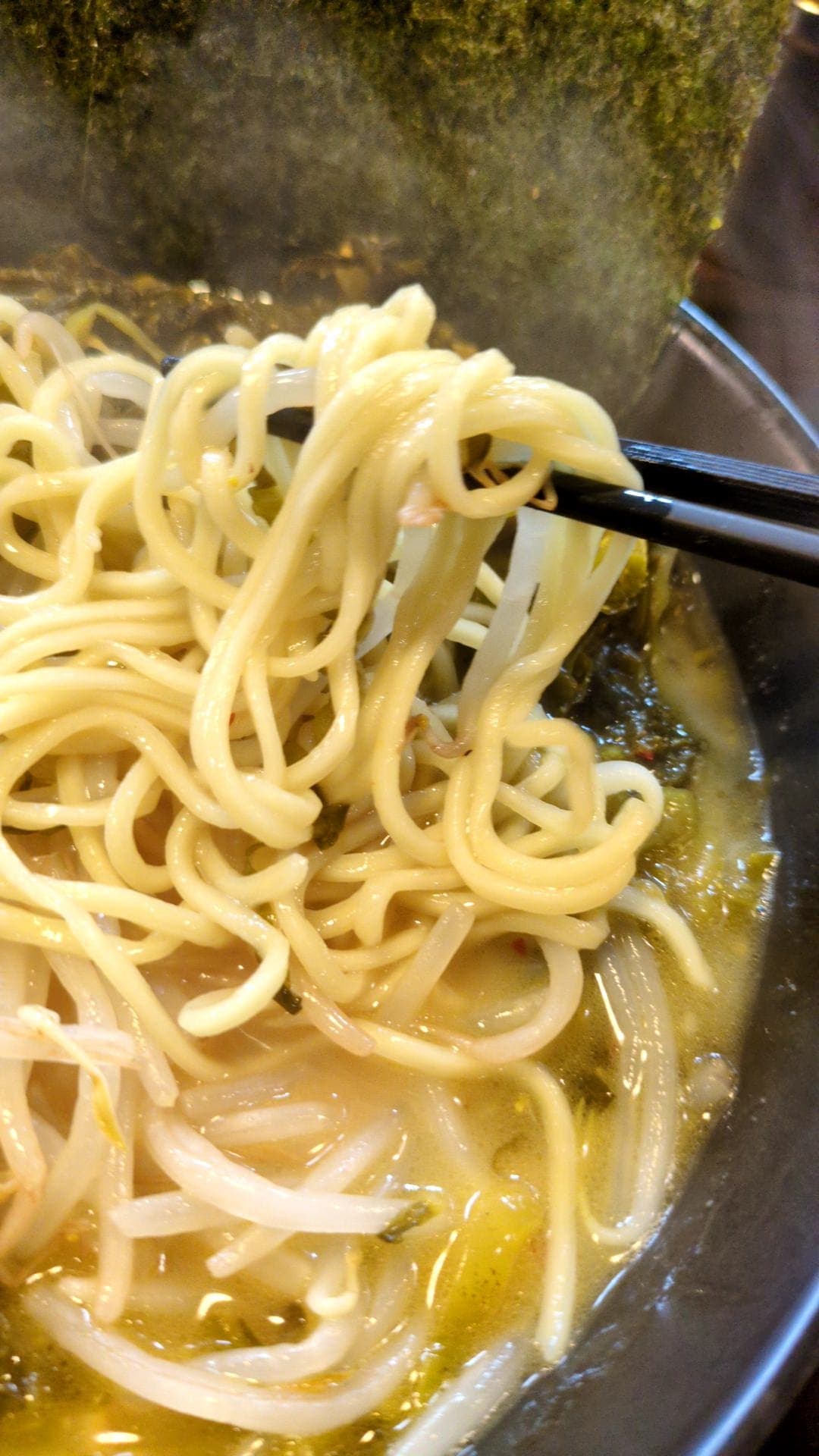 ラーメン道楽　高菜ラーメン　麺