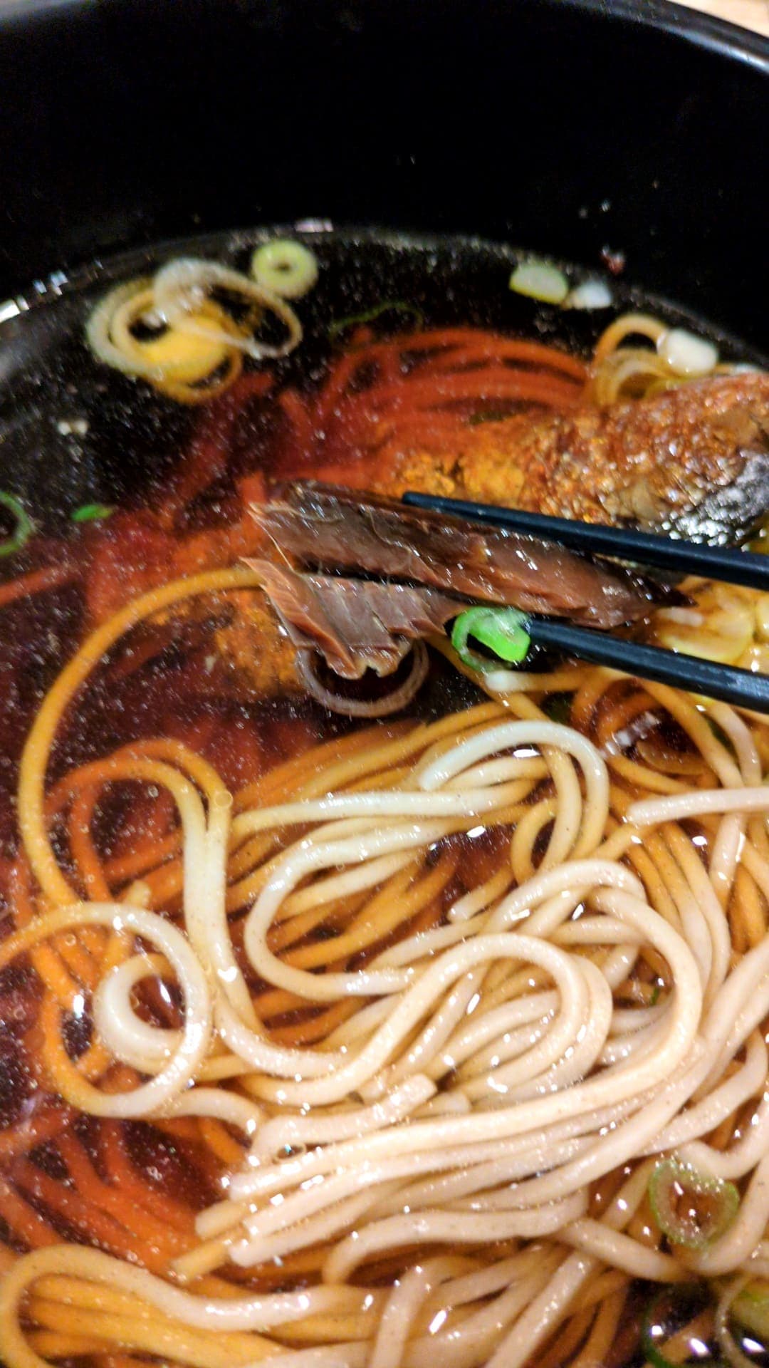 かき揚げ蕎麦 吉利庵　にしんそば　食べる３