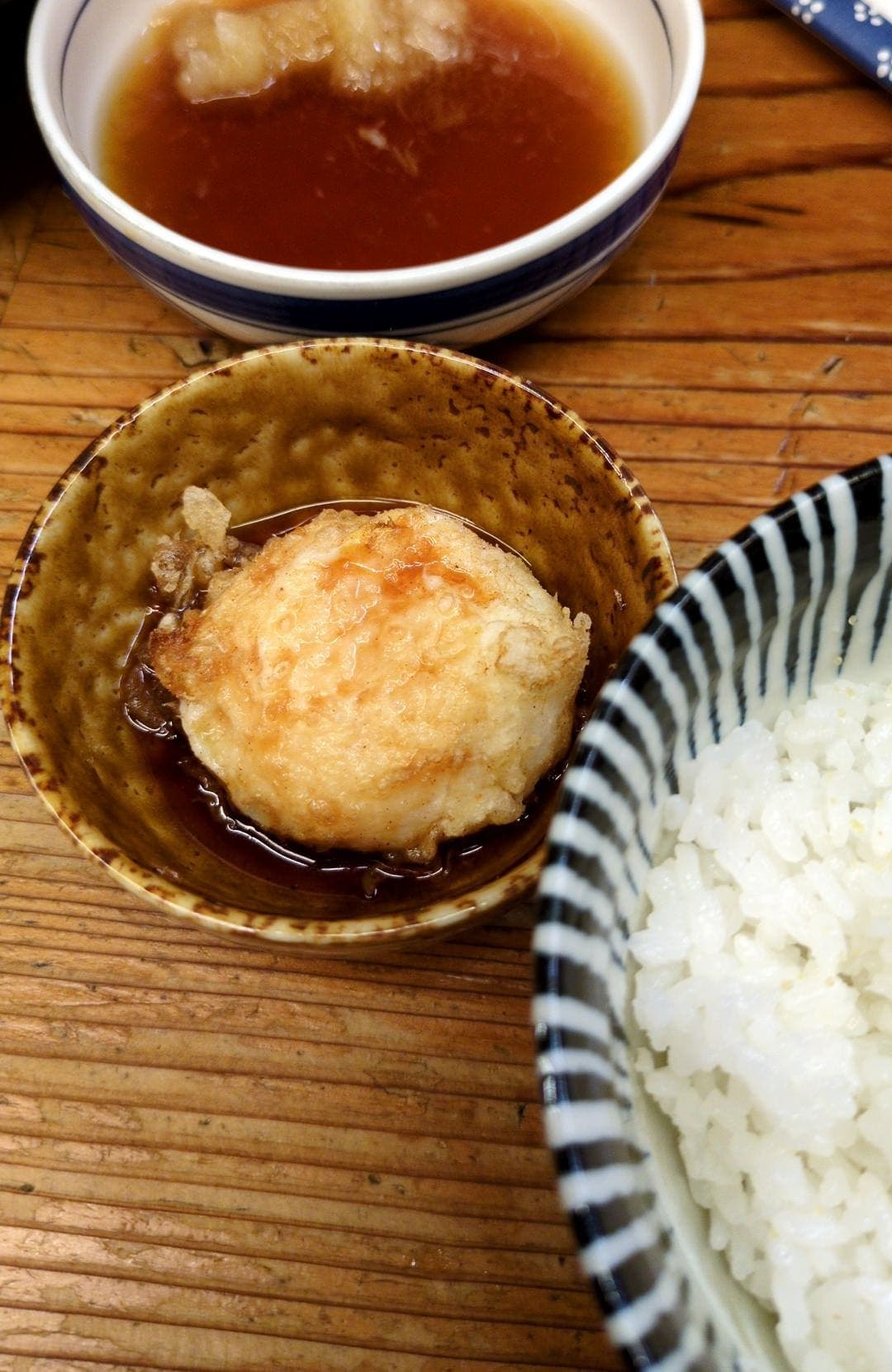 天ぷら すずき　すずき定食　半熟卵